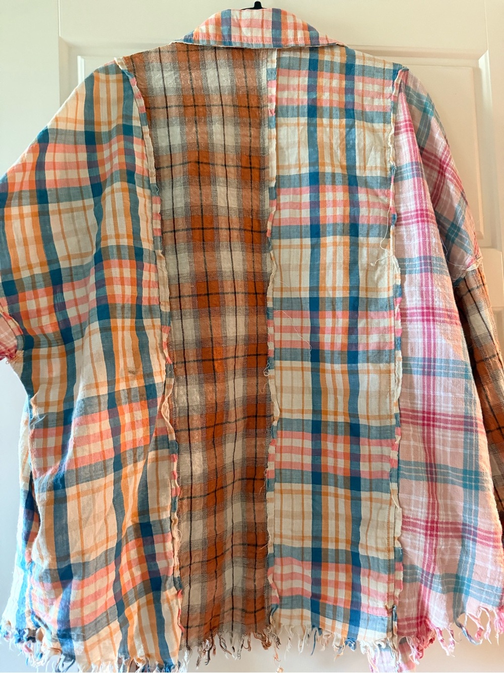 Oli & Hali Pastel Plaid Button-Down Shirt Jacket - Picture 4 of 5